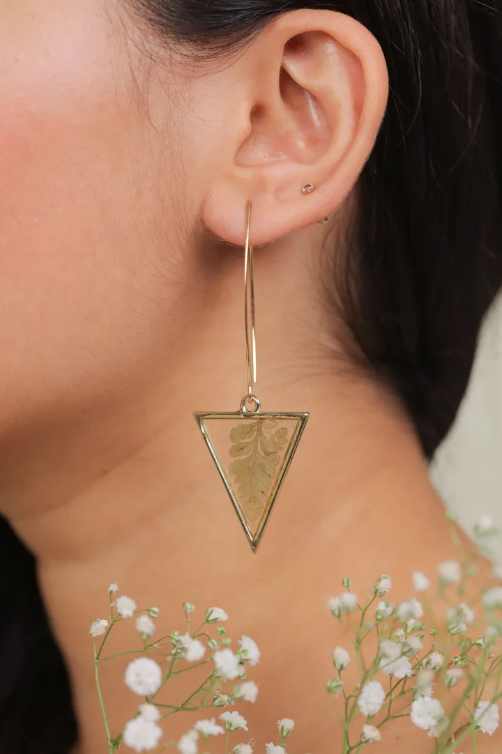 Gold Fern leaf Earrings