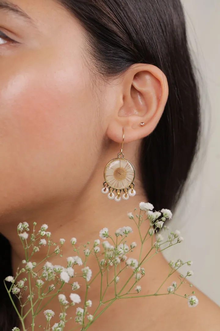 Dainty Aster Earrings for Transparency