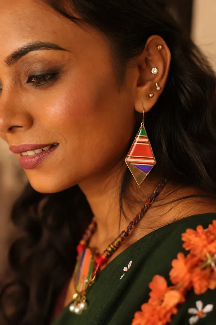 Madras Checks earrings