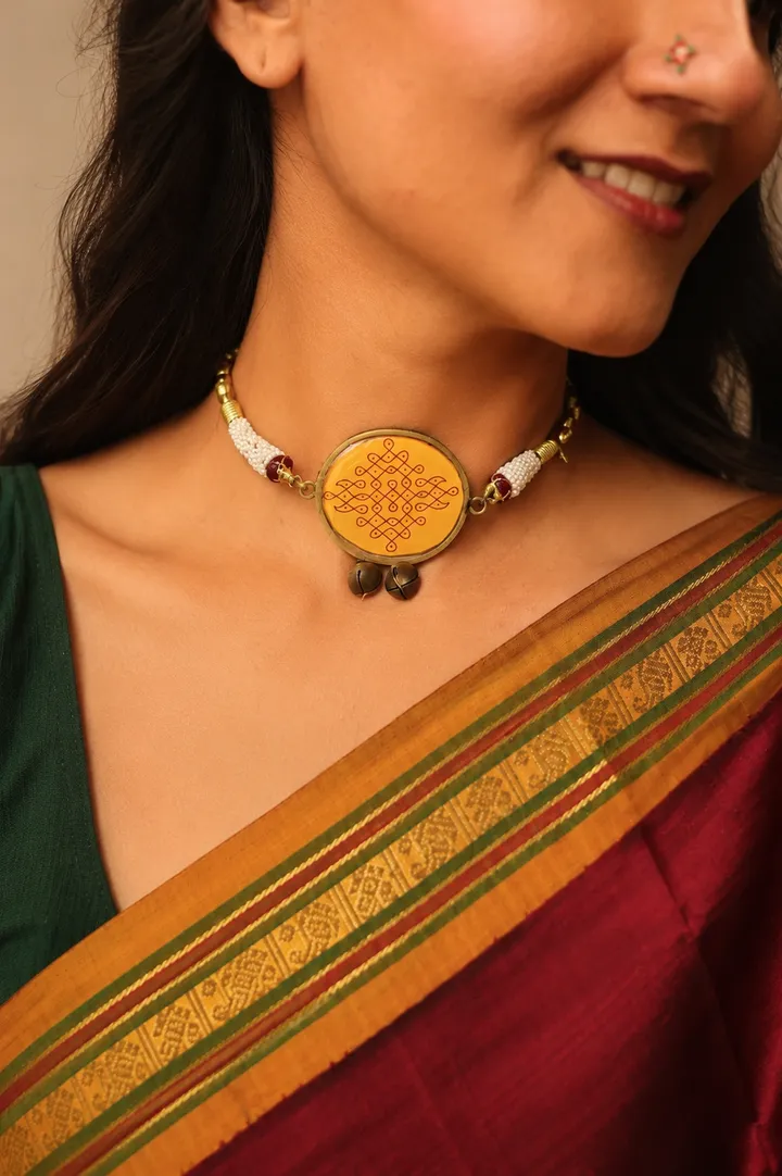 Mugappu Kolam Choker